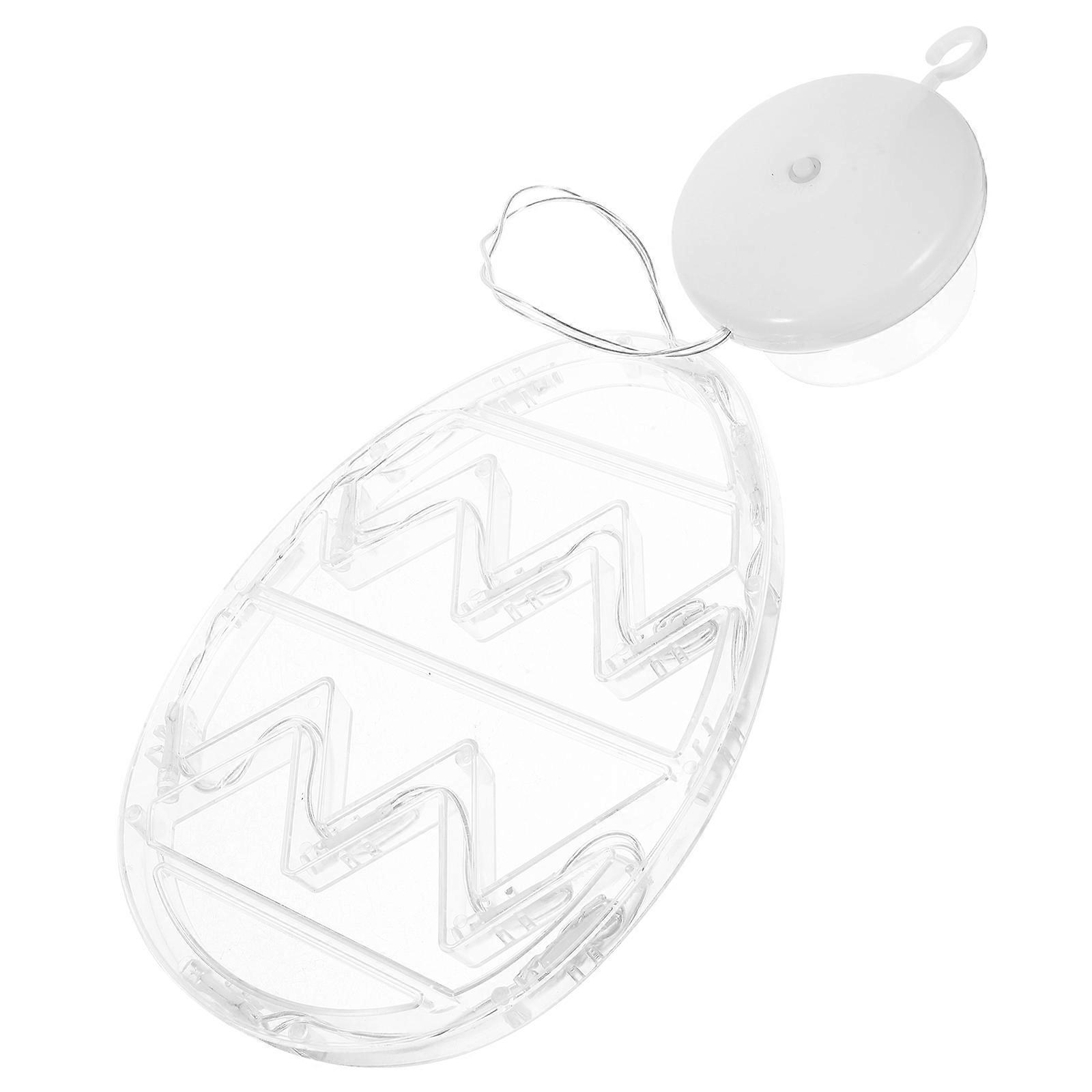 Egg Shaped Window Light Easter Decor with Suction Cup 5Pcs Pink Set