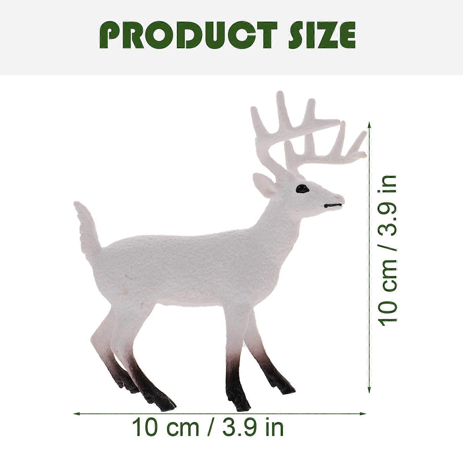 Imitation Animal Toy Christmas Tree Model Deer Figures for Playing 1Set