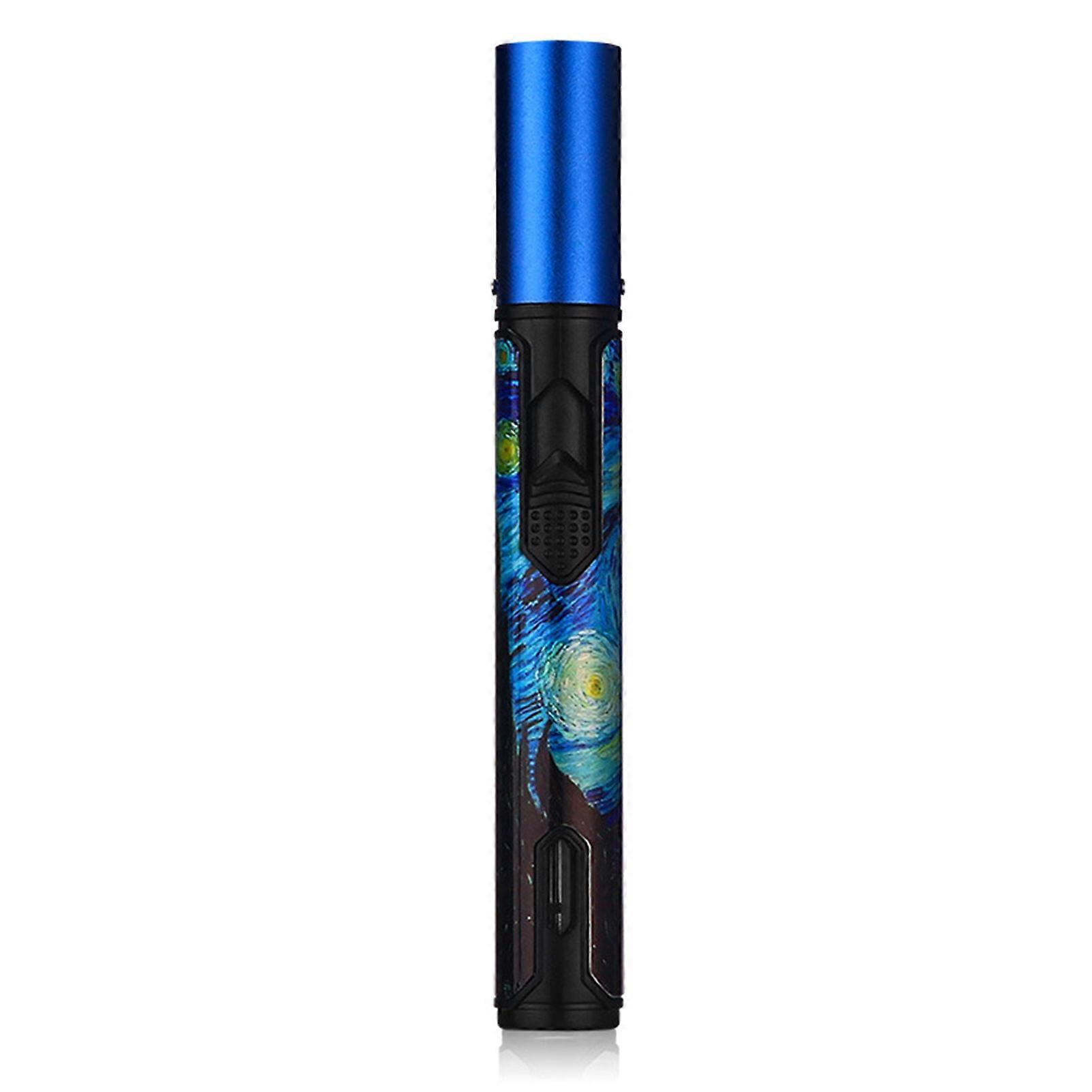 Windproof Jet-Flame Lighter for Cigars & Outdoor Adventures Large Capacity, Adjustable Flame, Perfect for BBQ, Kitchen, and Crafts
