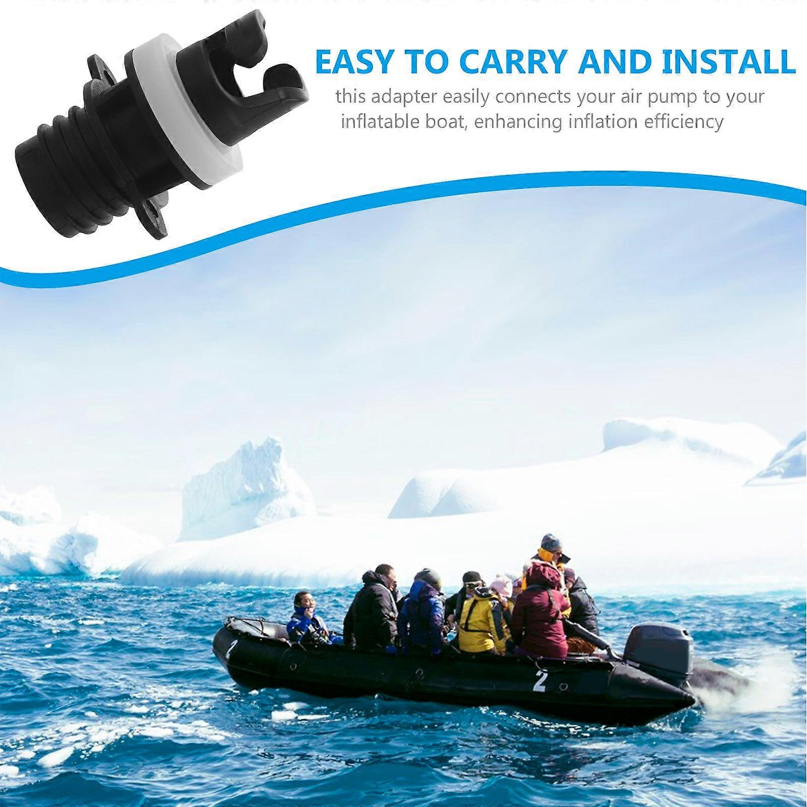 4pcs Air Pump Adapter For Inflatables: Inflatable Boat Air Valve Adapter - Replacement Pump Connector For Kayak Paddle Board Dinghy