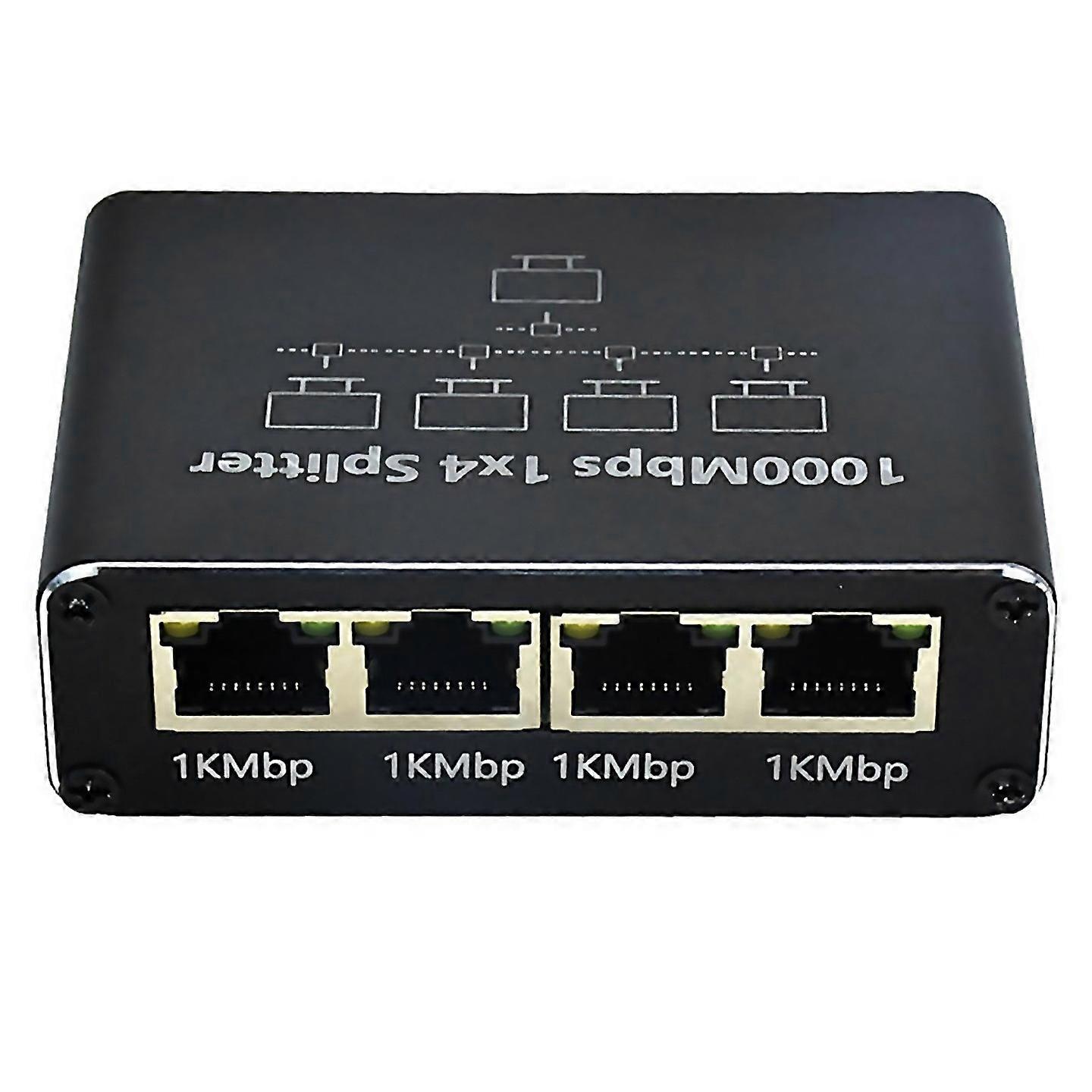 For 1to4 Rj45 Network Port Ethernet Splitter Suitable For Pc Laptops