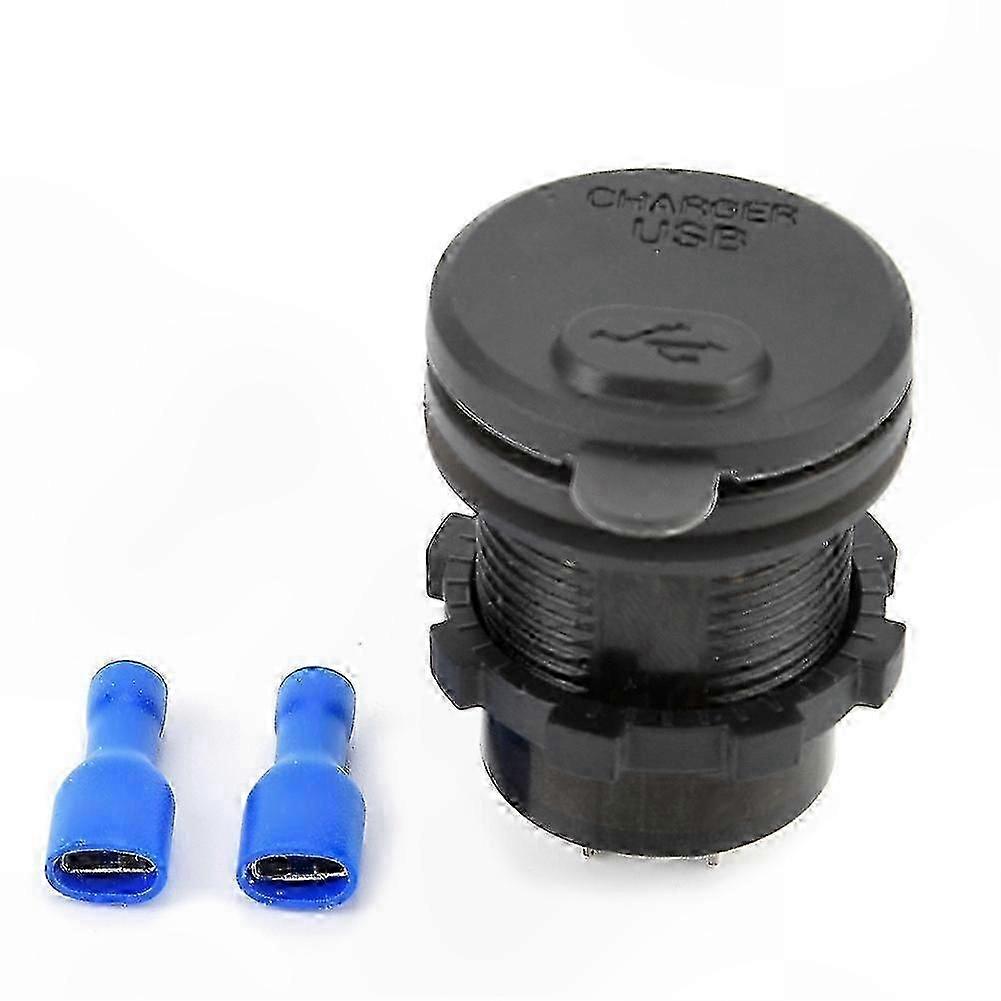 LED Digital Display USB Charger with Quick Charge and On/Off Switch for Motorcycle and Car