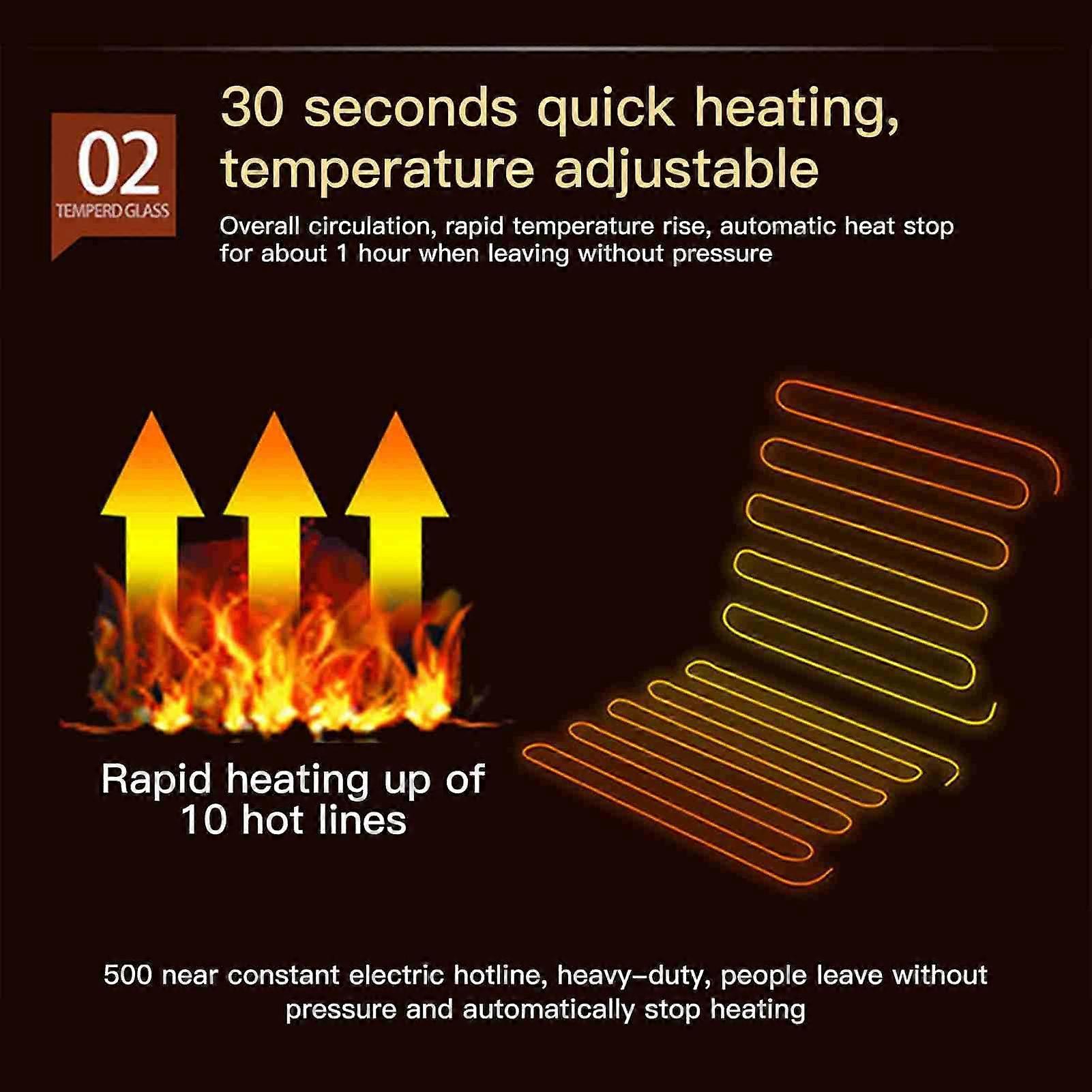 Square Car Seat Heating Pad With Plush Cover 12V Car Heated Seat Cushion