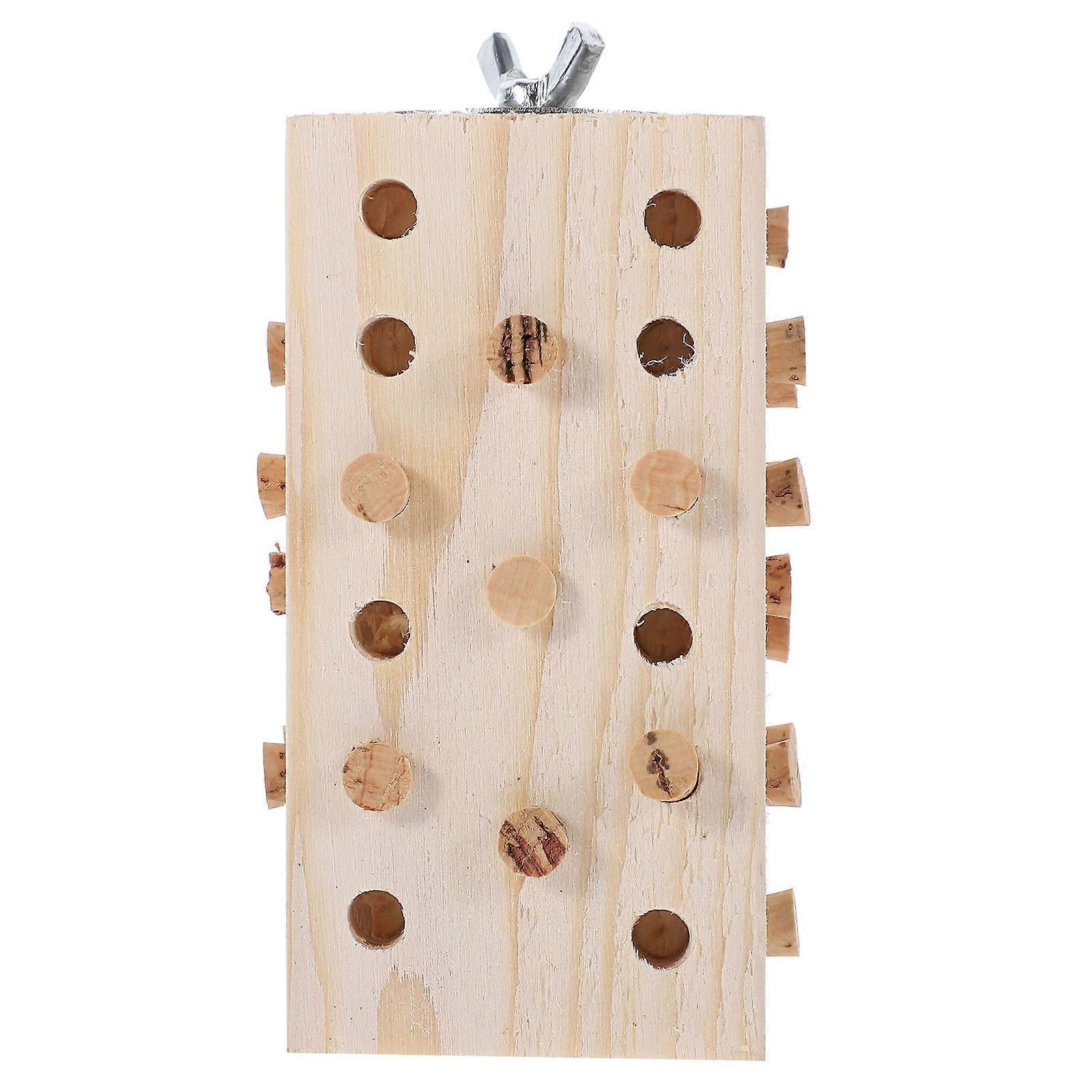 Parrot Chewing Toy Bird Wooden Block Foraging Training 3Pcs Collection