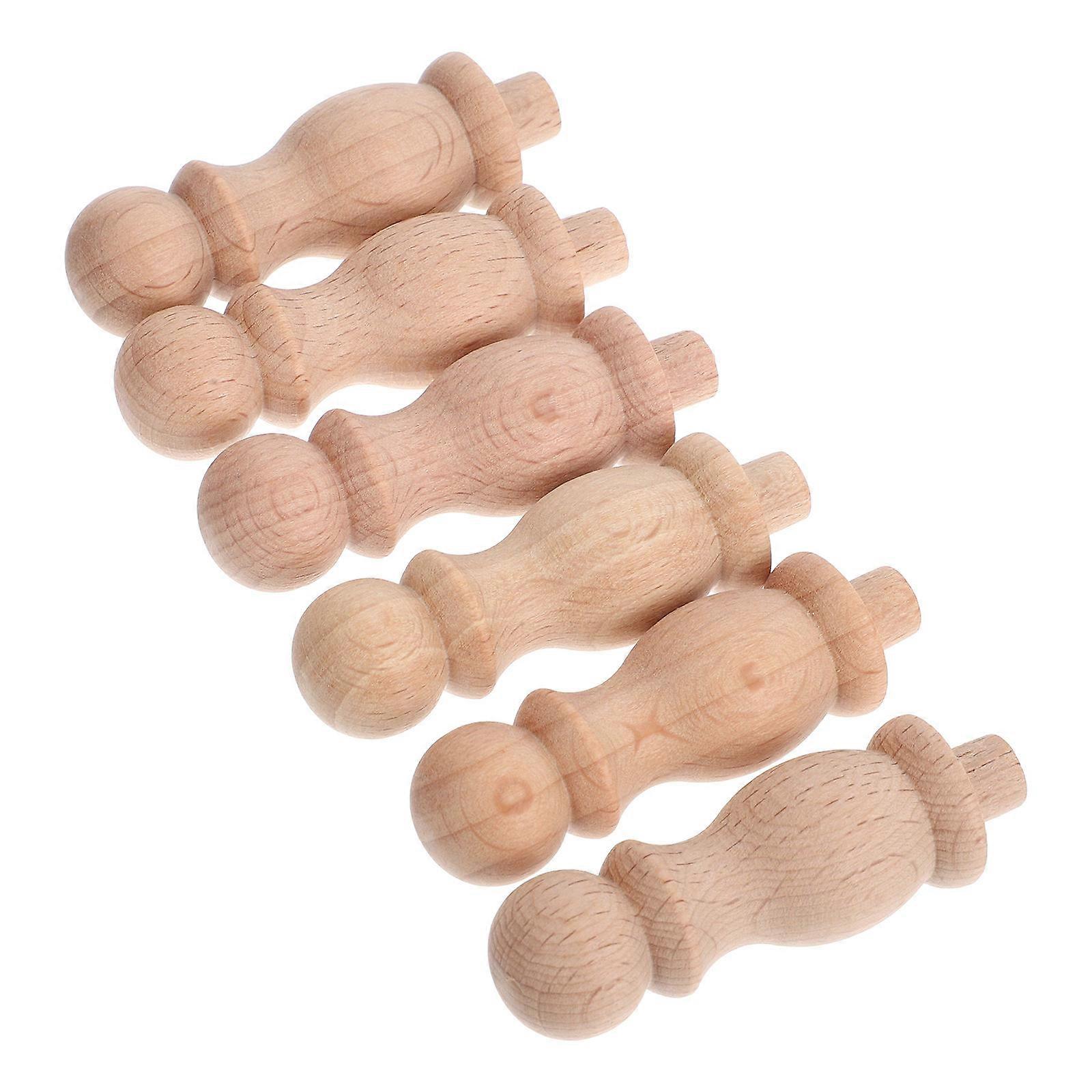 Rustic Wooden Wall Hooks Decorative Coat Hooks for Hanging 24Pcs Light Yellow