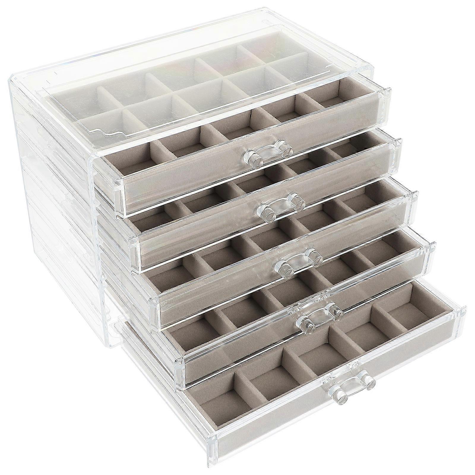 2Pcs Multi-Layer Storage Box Jewelry Organizer for Ring Storage