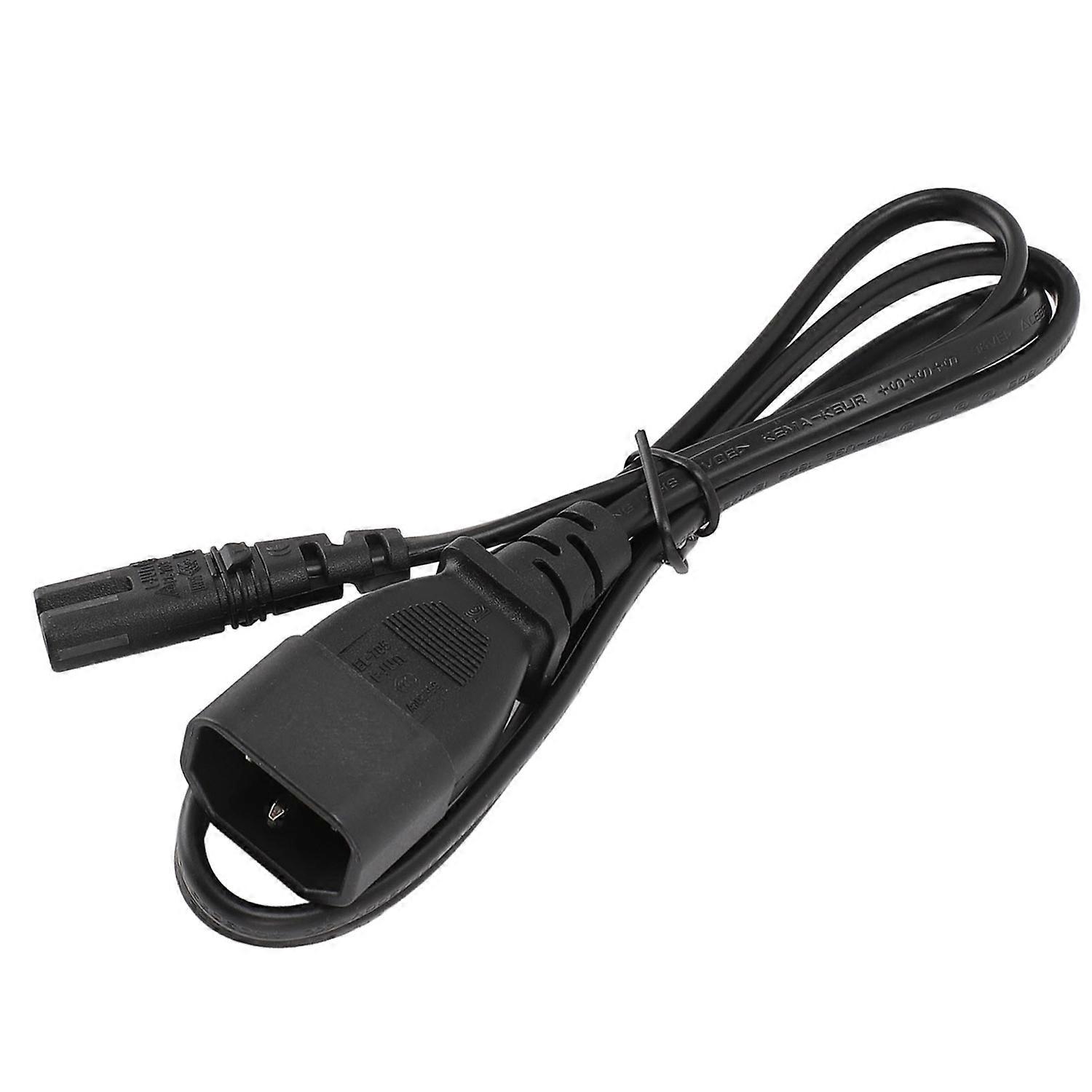 Feature:
1. C14 to C7 Cable Adapter: Connects devices with IEC320 C14 male plug to IEC320 C7 female 