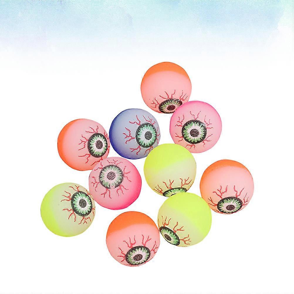 Childs Bounce Ball Toy Elastic Eye Ball for Kids Playing 16Pcs Multicolor
