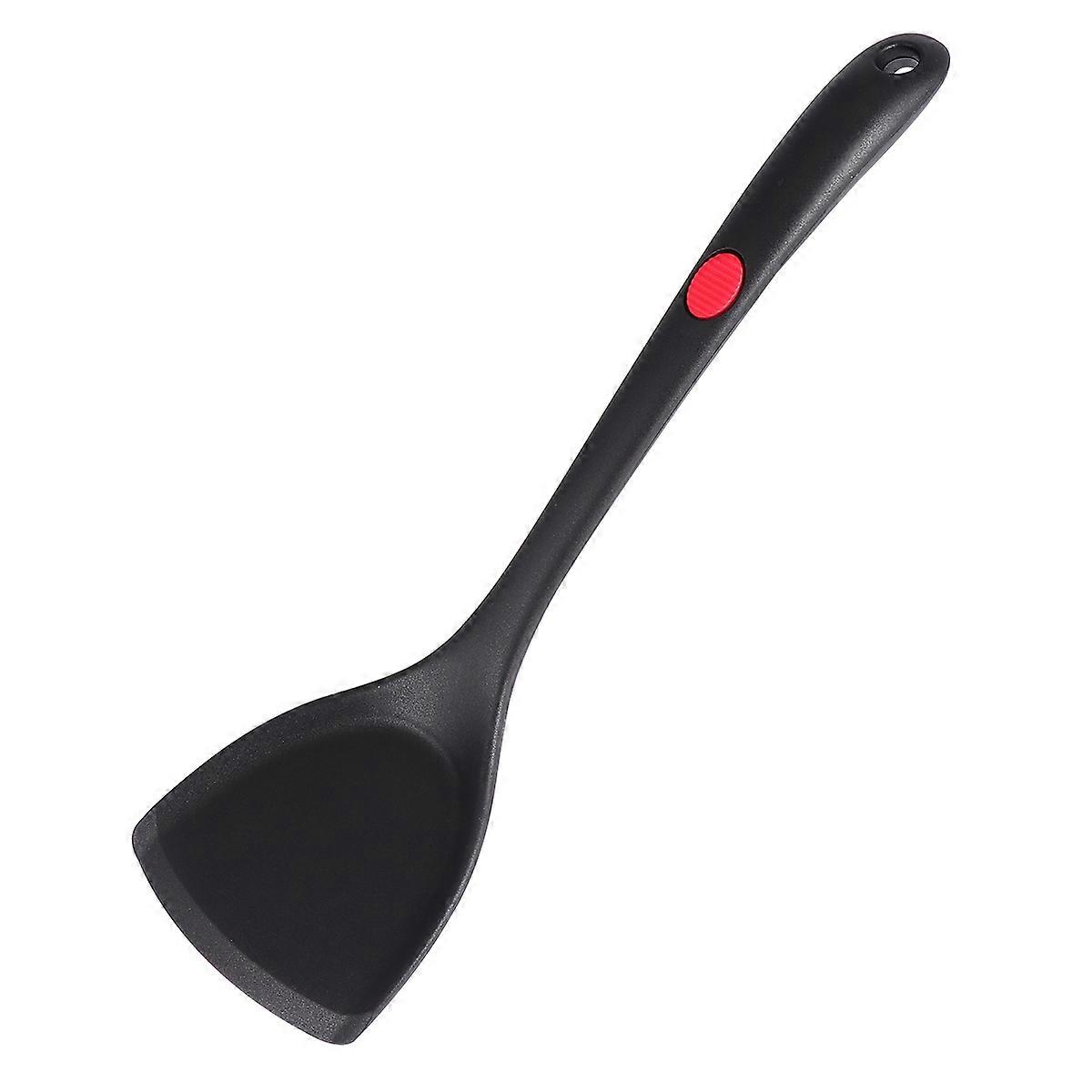 Non Stick Cooking Tools Black Silicone Turner for Kitchen Use 2Pcs