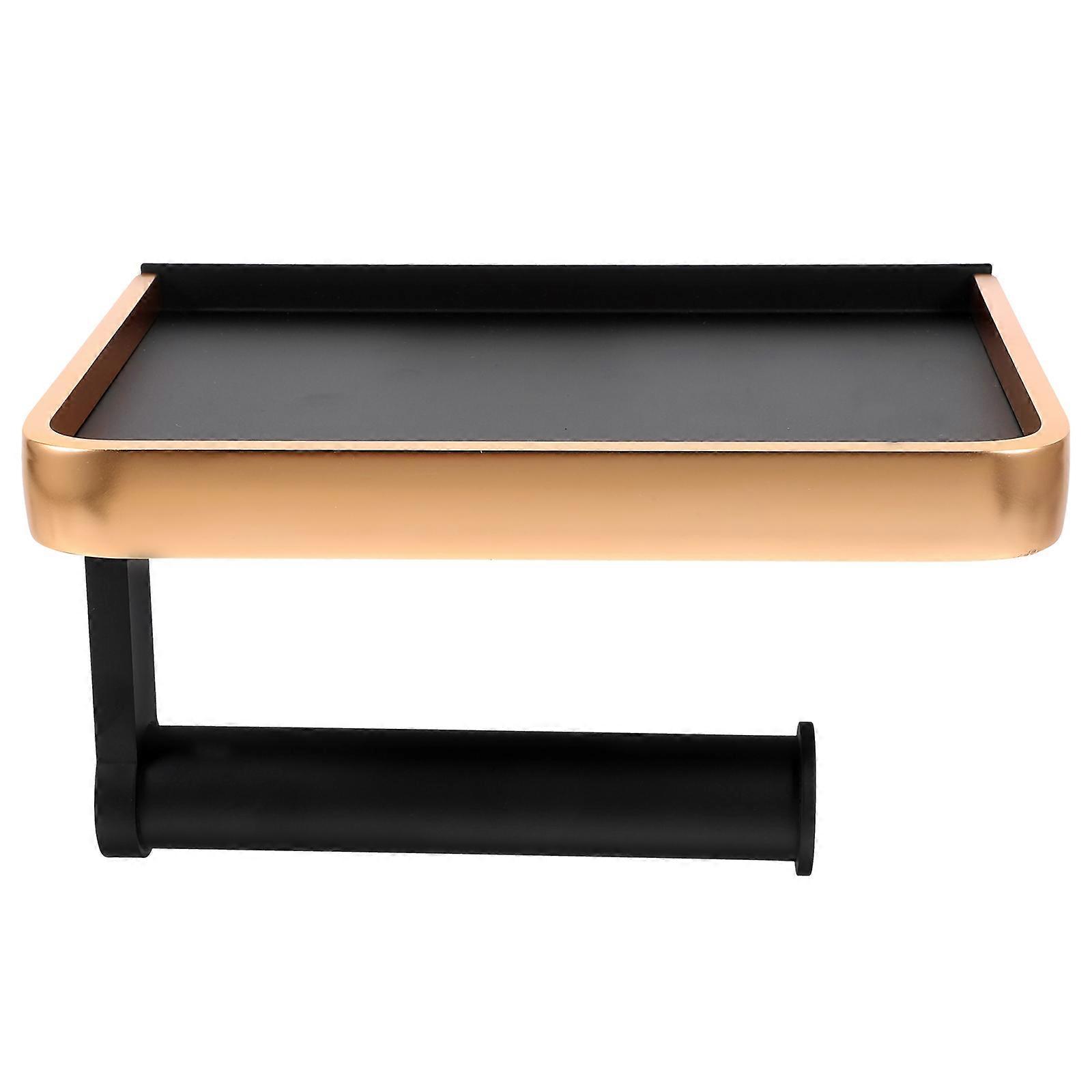 Simple Wall-Mounted Installation Storage Rack Aluminum Alloy Bathroom Shelf Stylish 2 Sets