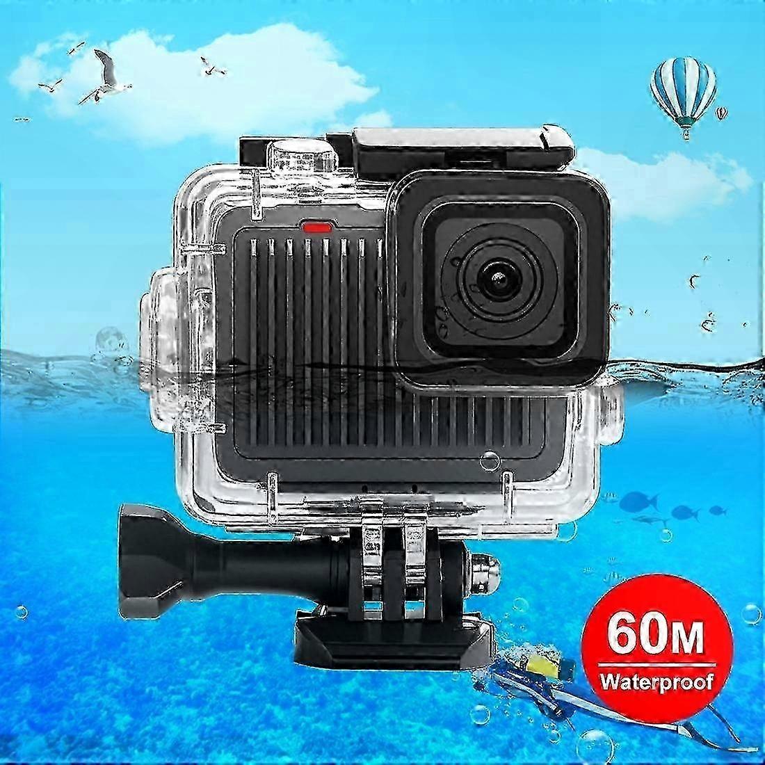 Waterproof Case for 4K Action Camera, 60m Depth, Secure Buckle System, Durable Protection for Outdoor Adventures