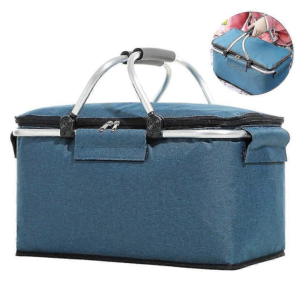 1 Stück Picknickkorb, tragbare zusammenklappbare Kühltasche, Einkaufskorb