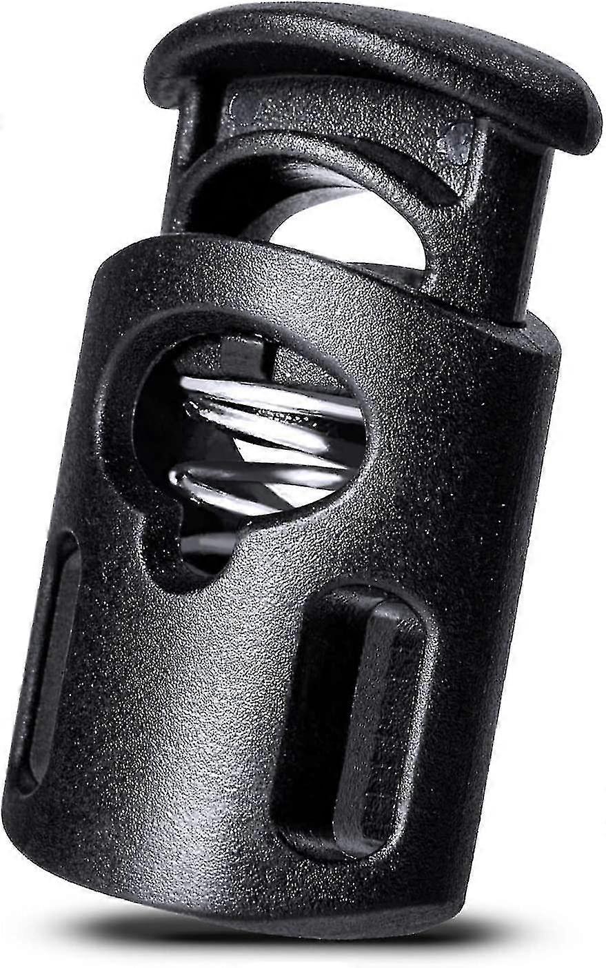 Plastic Cord Locks Single Hole Spring Toggle Stopper Cord Stops Fastener Toggles For Shoelaces, Drawstrings, Paracord, Bags, Clothing, And More (10pcs