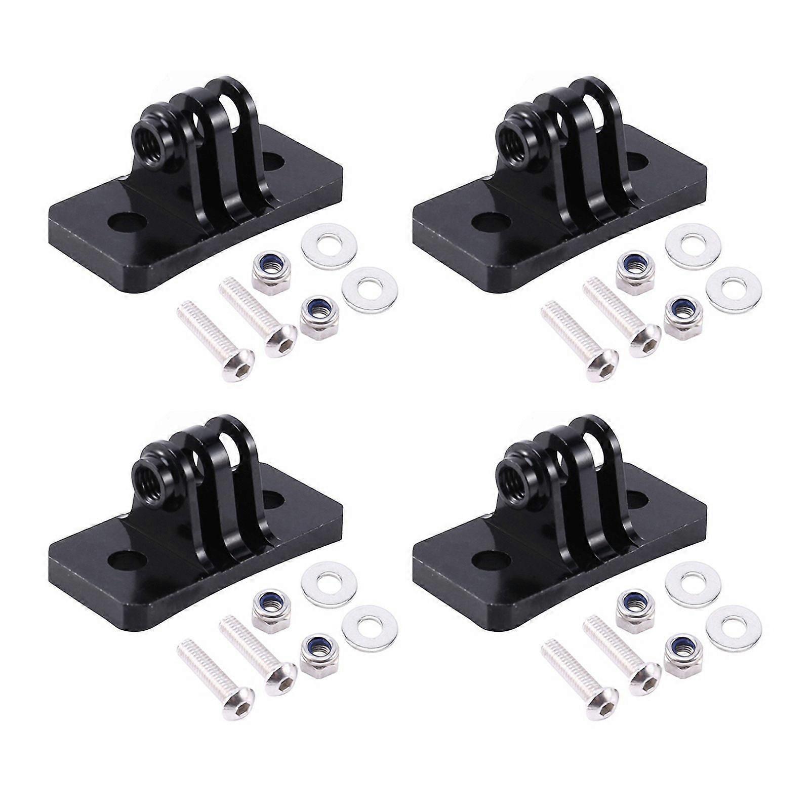 4X CNC Skydiving Helmet Fixed Mounts for Hero 1 2 3 3+ 4 5 Session/ /SJ/GitUp Sport Camera Black