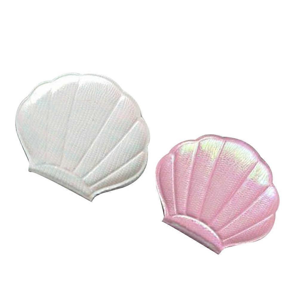 Double-Sided Portable Cosmetic Mirror for Makeup 2Pcs Foldable Shell Mirror