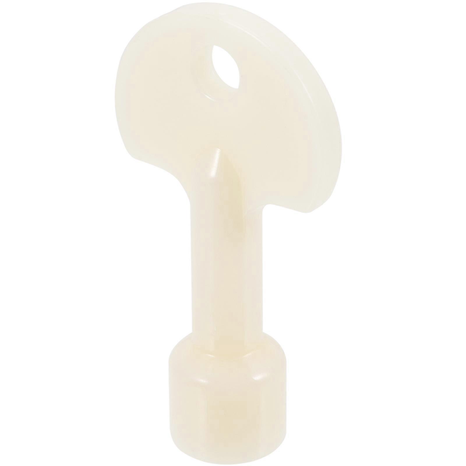 Triangular Security Key for Trash Can Locking 3Pcs White Plastic Outdoor Use