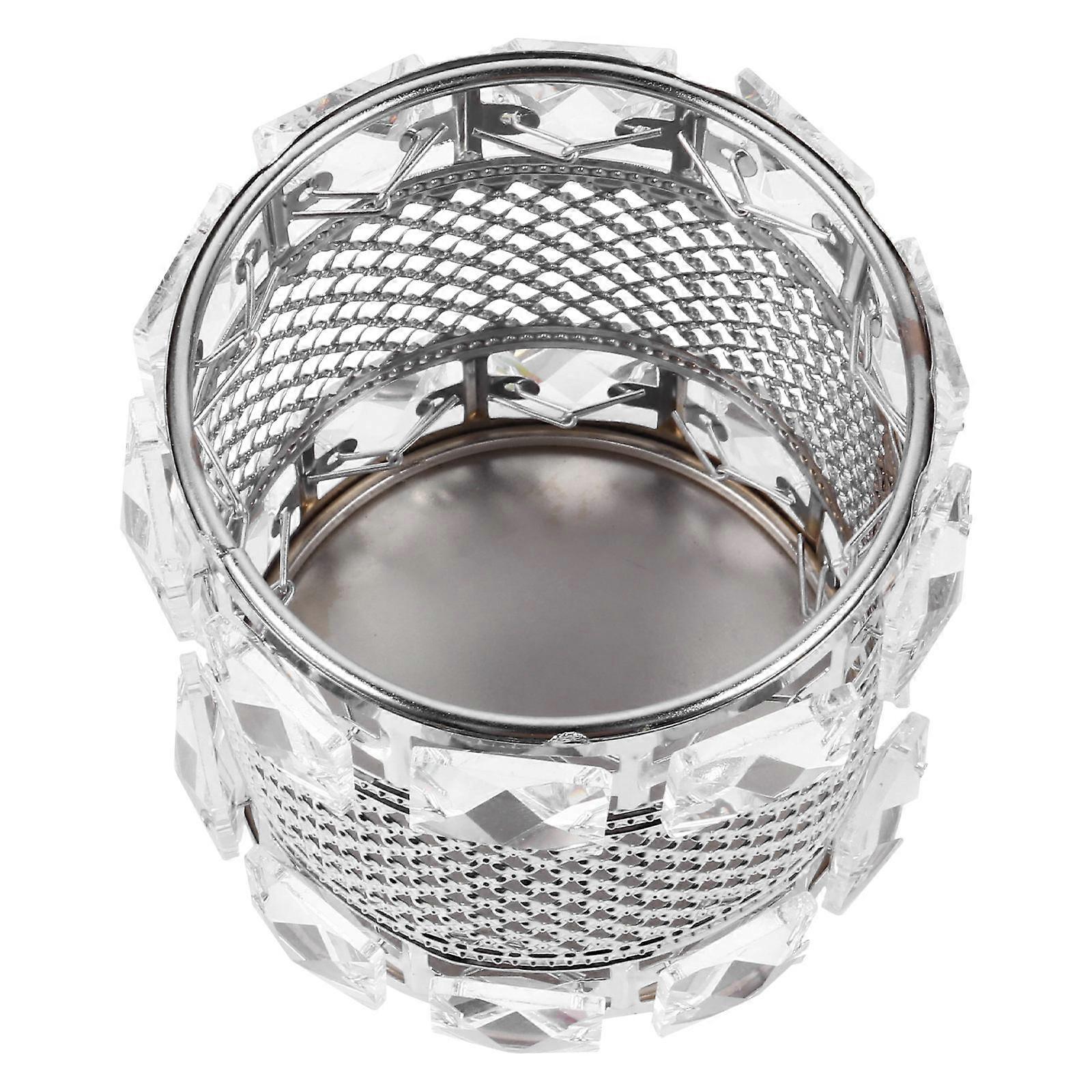 Makeup Brush Container Crystal Cosmetic Storage Box for 2Pcs