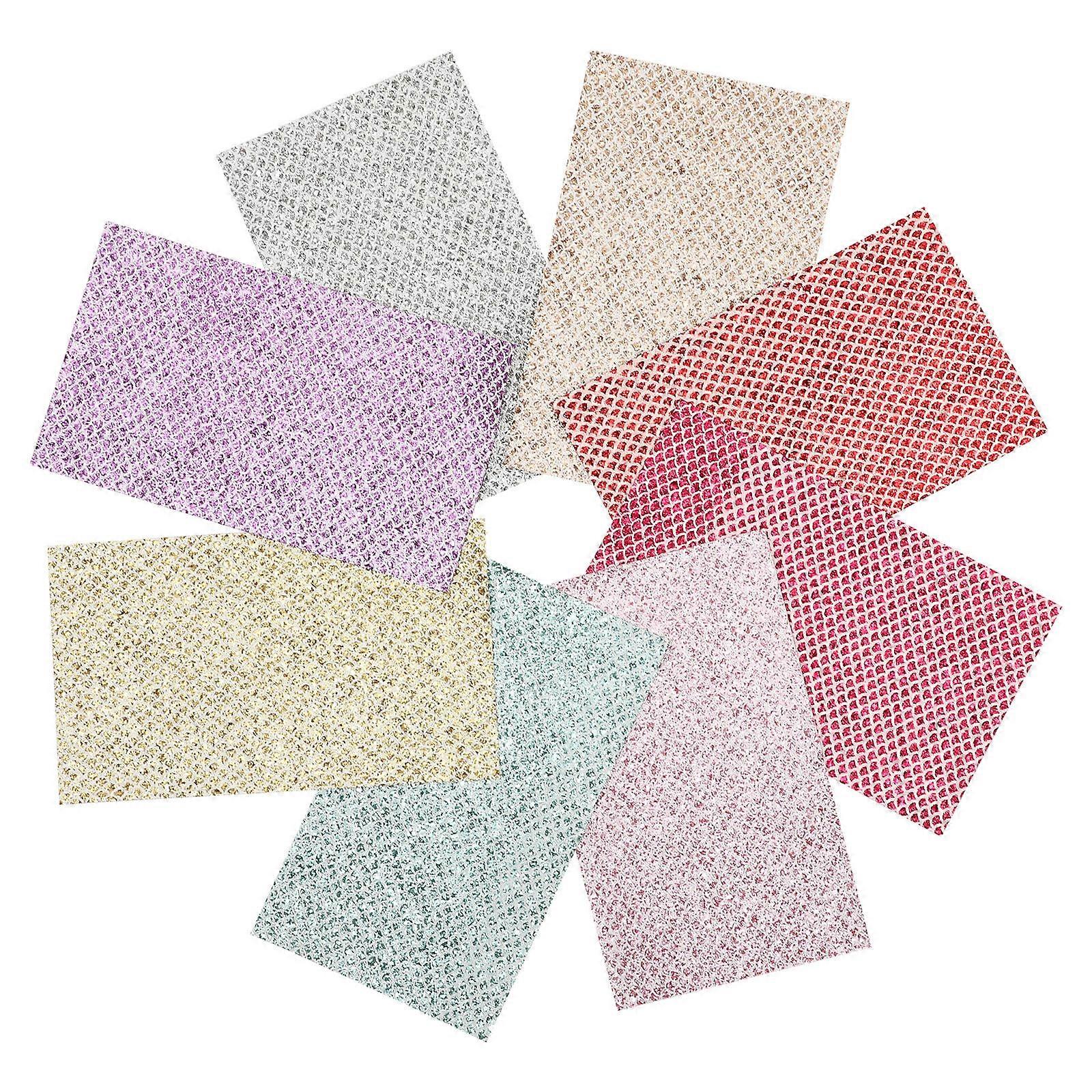 PU with Scale Pattern for Jewelry Making 24 Sheets Assorted Color