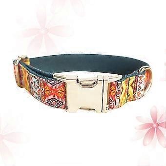 Handmade Dog Collar Pet Dog Collar with Durable Comfort 2Pcs Set