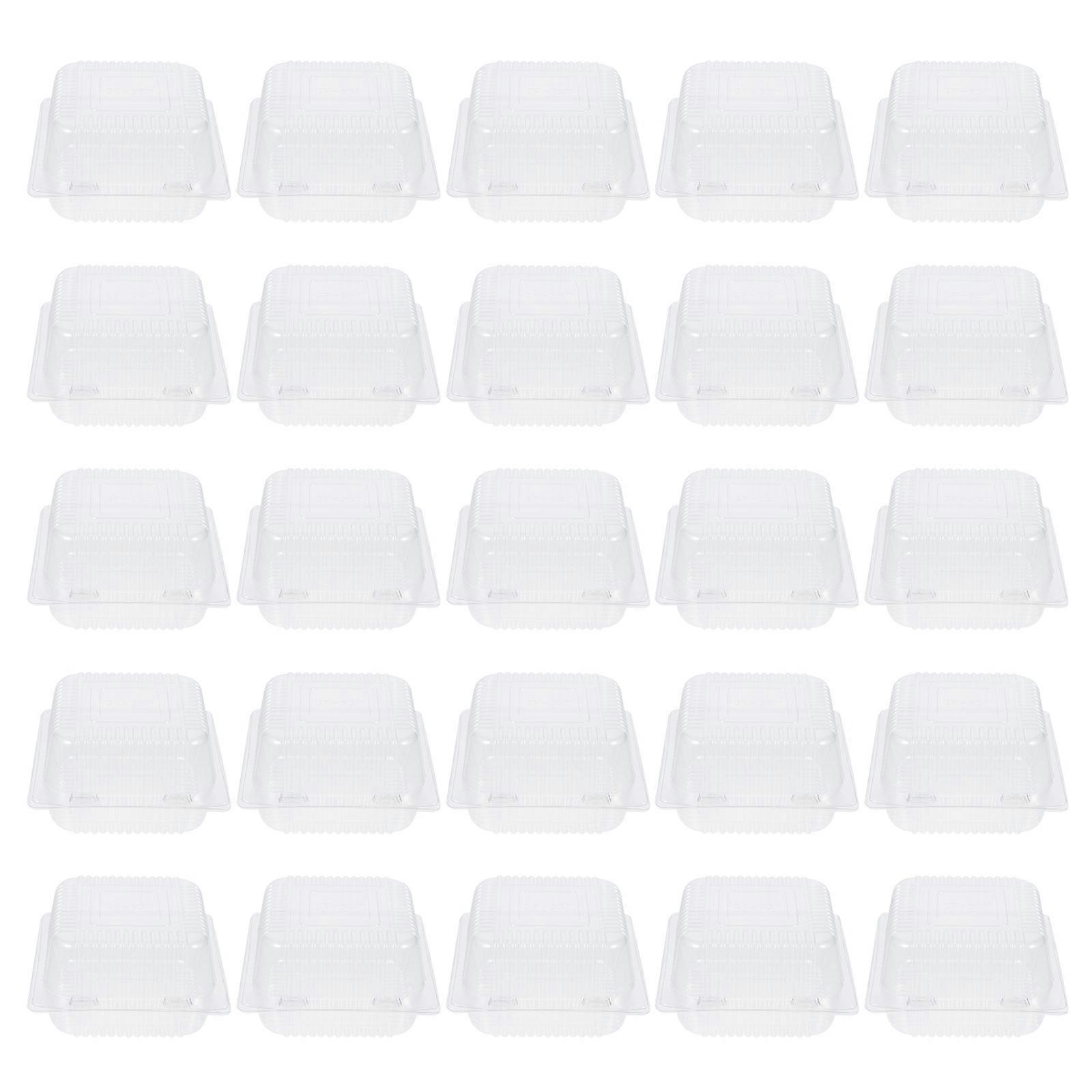 Plastic Cake Boxes for Storage 50Pcs Transparent Home Dessert Containers