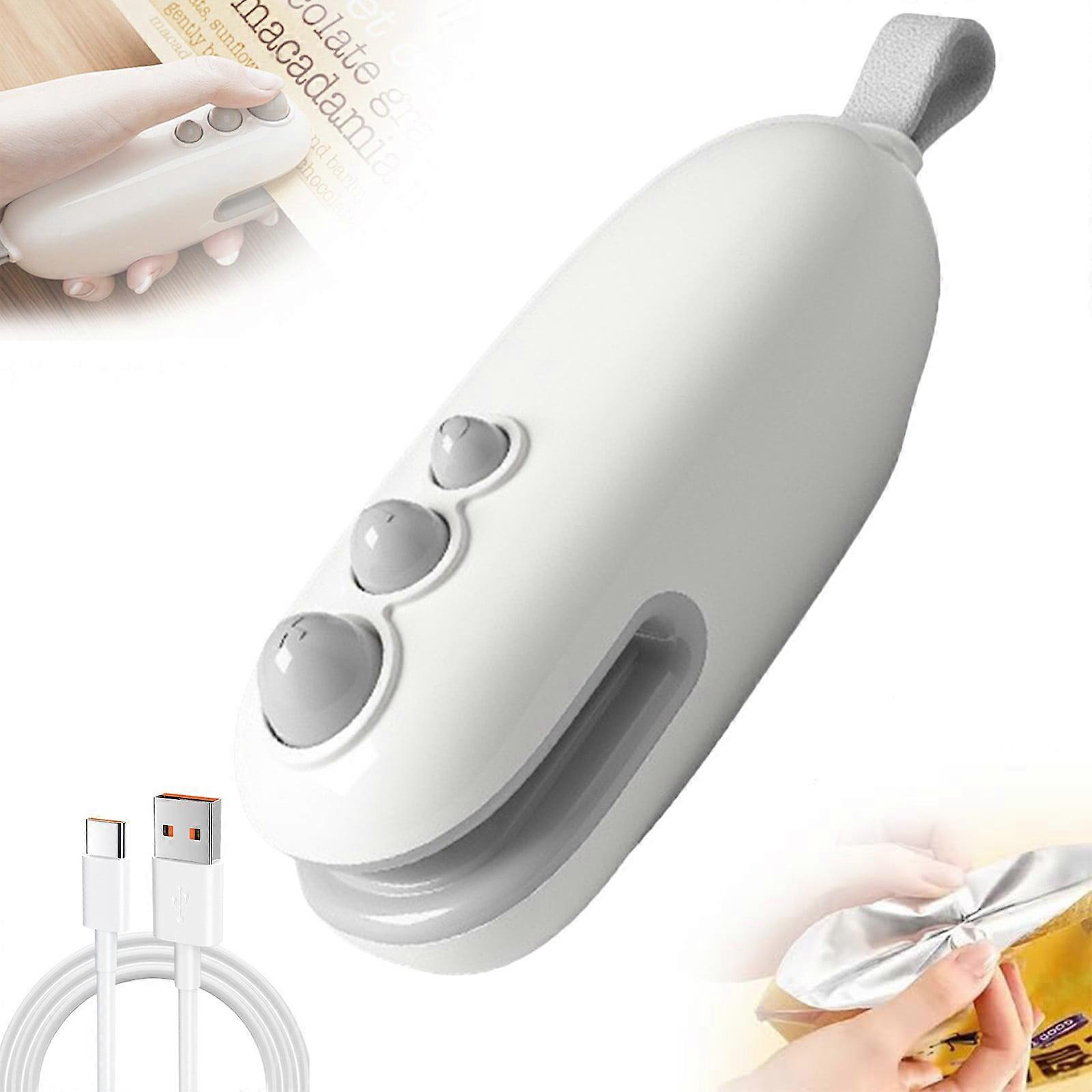 Mini Bag Sealer, USB-C Rechargeable 2-in-1 Heat Seal & Cutter with Magnet, Compatible with Plastic & Snack Bags