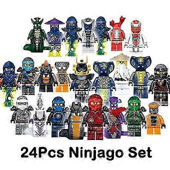 Set von 24 Stück Ninjago Mini Figuren Kai Jay Sensei Wu Master Bausteine Spielzeug