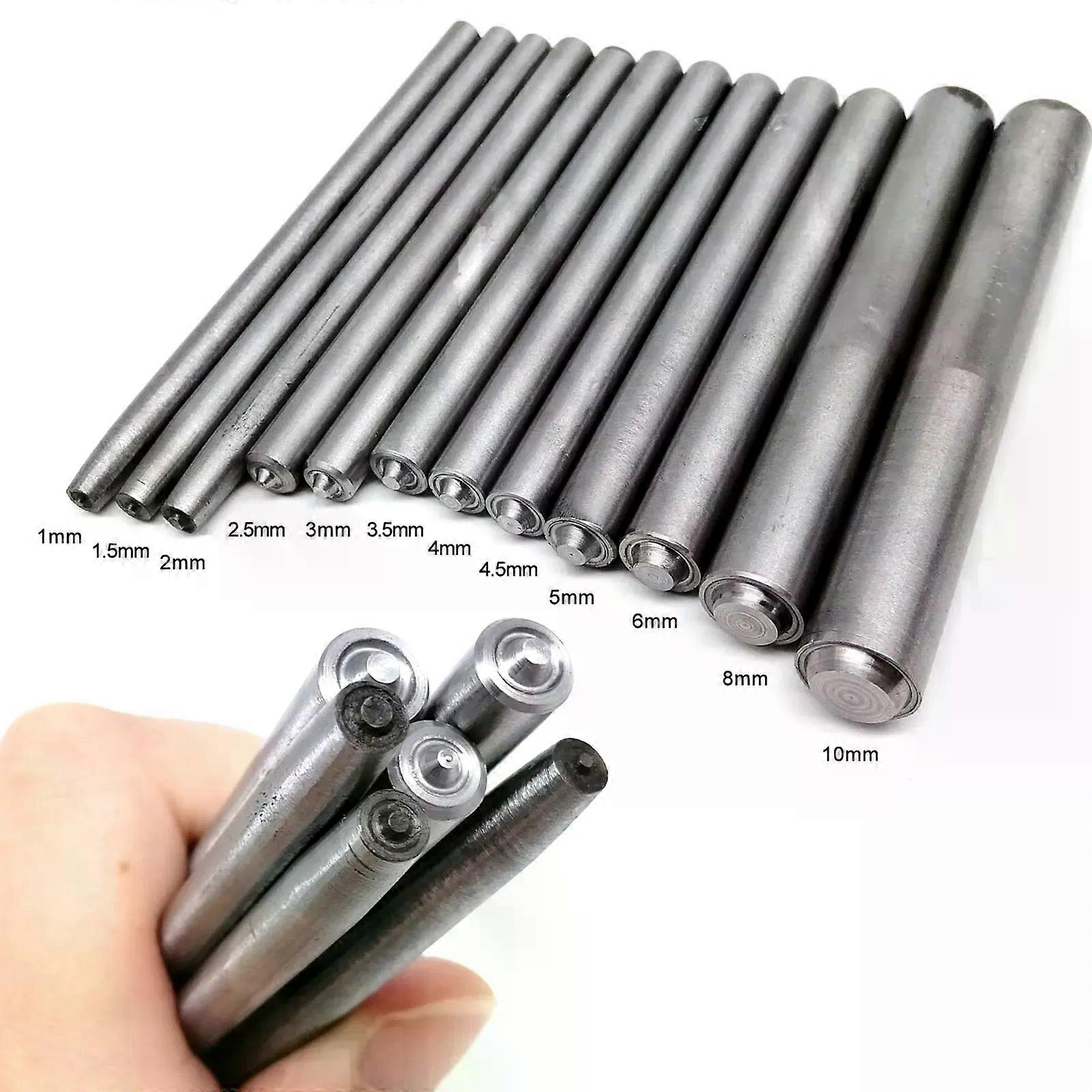 High Quality Flanging Crimping Punch Tool Rod for 1mm- 10mm Inside Diameter Eyelets Grommet Ring Air Hole Semi Half Hollow Rivet