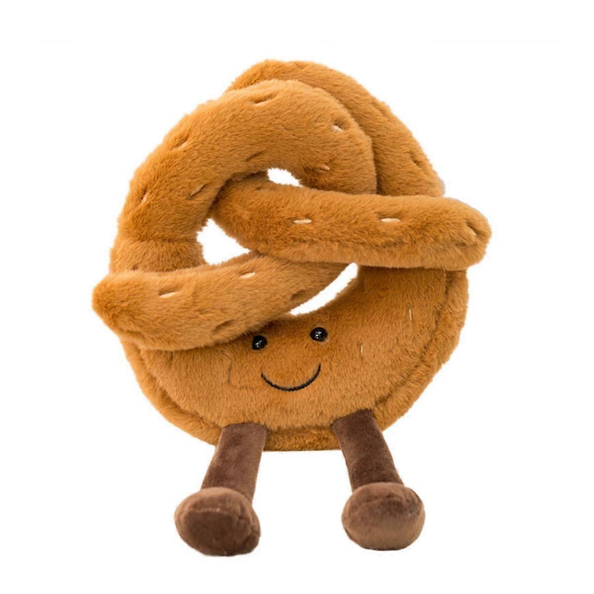 ZENGO 18CM Creative Simulation Pretzel Pillow Plush Toy Simulation Snacks Pillow Appease Doll Valentine's Day Gift(1 Piece)