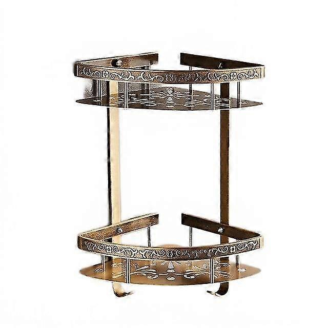 1PC Bathroom Storage Antique Metal Two Tier Triangle Storage Rack