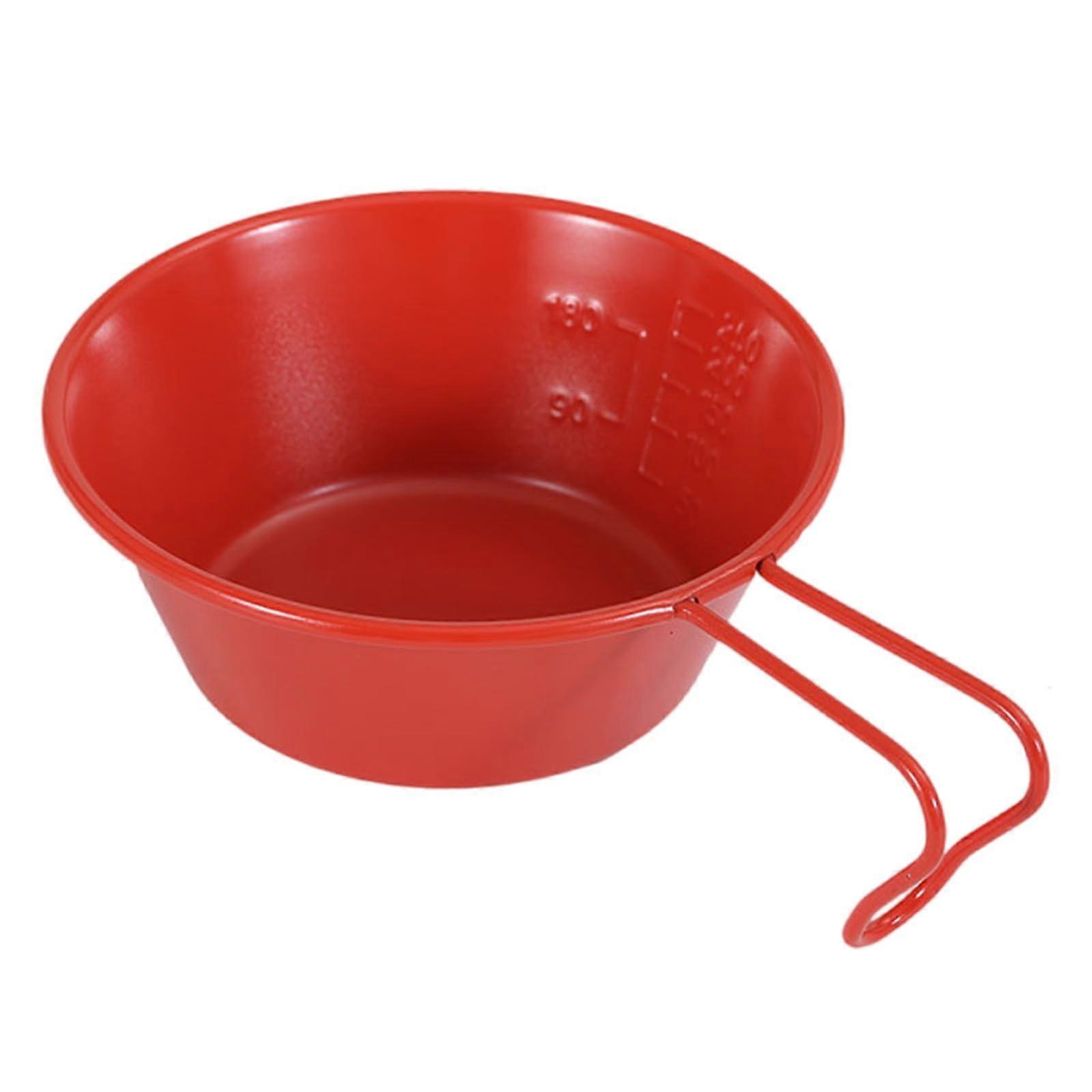 Light Weight Picnics Tableware Stainless Steel Camping Cookware For Picnics And Beach Red