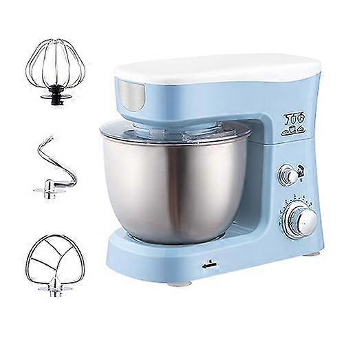 Electric Stand Mixers 6Speed Food Mixer 3.5 Litre Bowl with Splash Guard 600W Includes Beater Dough Hook Whisk Blue