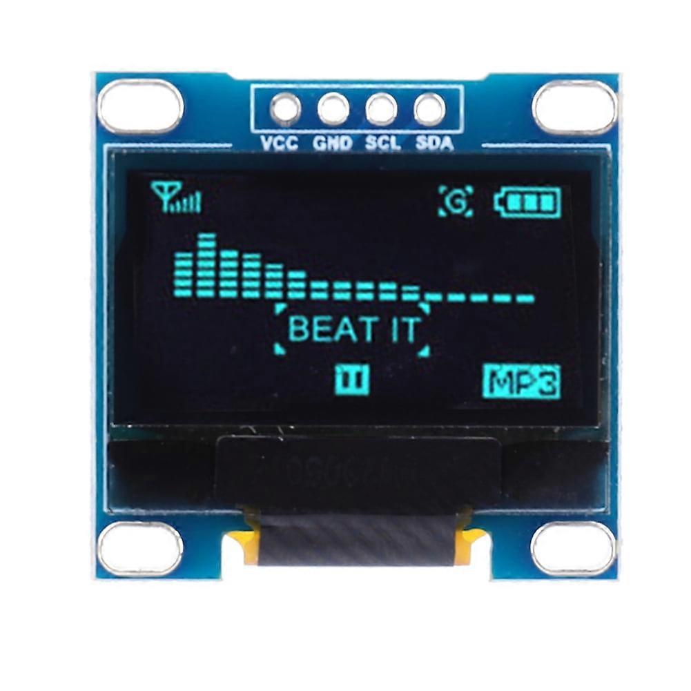 jixopn OLED Display Screen Circuit Board 128*64 DC 3.3-5V I2C IIC for Arduino (Blue)