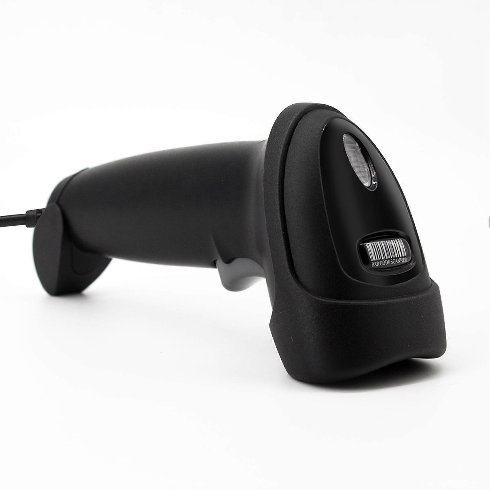 Handheld USB 2D 1D Barcode Scanner COMS Sensor High-speed Scanning QR Code Reader Plug and Play Support Auto-sensing/Continuous Scanning Long USB Cab