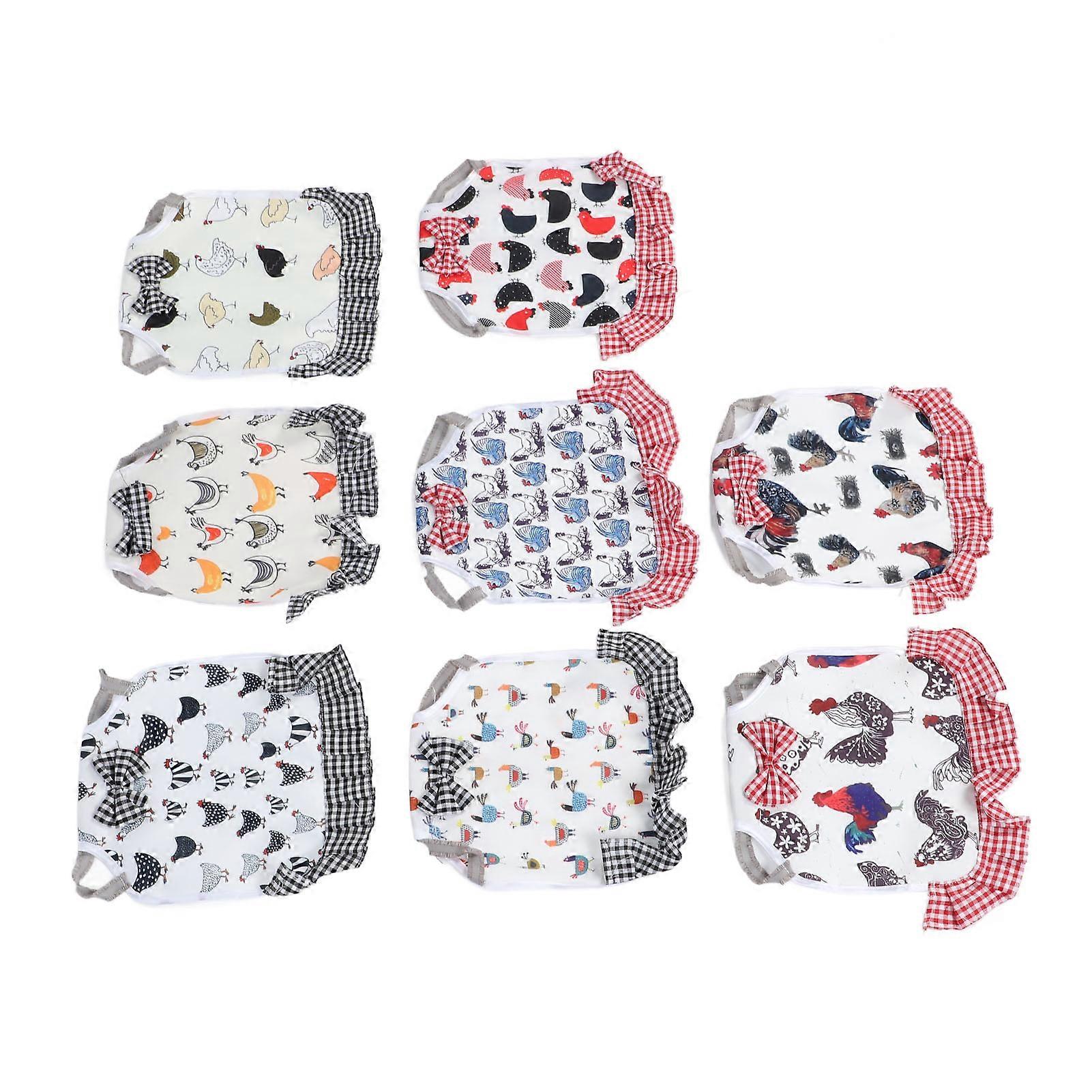 8 قطع سرج الدجاج للدجاج حامي الجناح الخلفي الأشرطة المرنة السروج مآزر لوازم مثبت ريش الدجاجة 