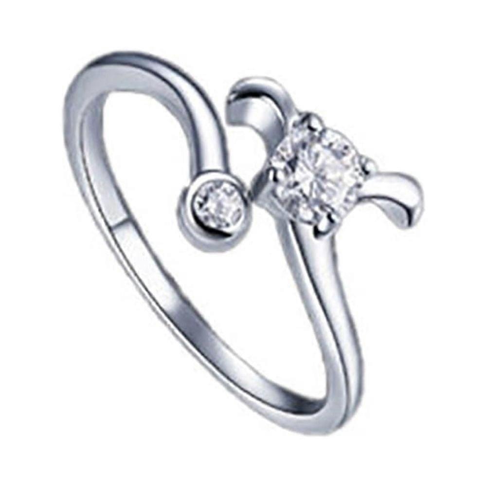 Men Women Silver Plated Constellations Adjustable Opening Ring Birthday Gift