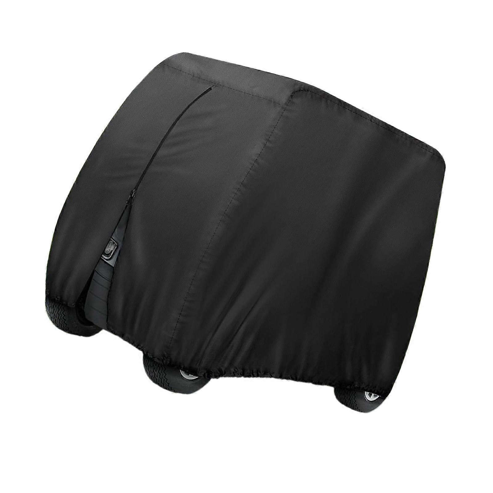 4 Seat Golf Cart Weatherproofed Shelter With Zippered Access Heavy Type Fabric for Extended Roof Models  C