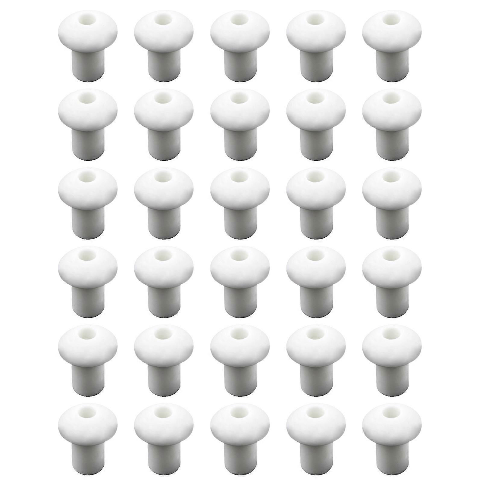 30Pieces Ceramic Wick Holder Set for Oil Lamp Porcelain Oil Lamp Caps Component Easy To Use Lamp Wick Stands Multicolor