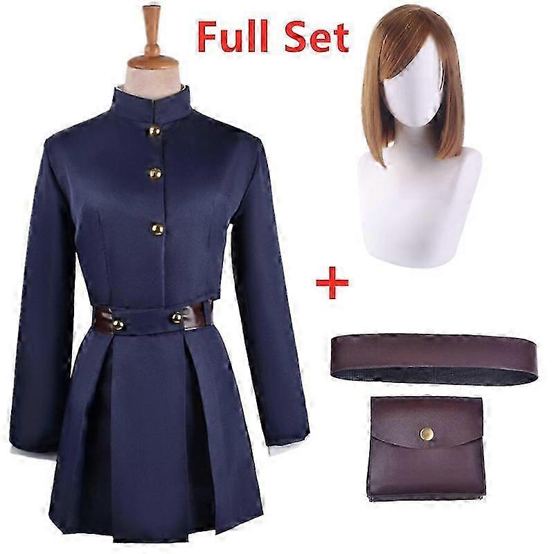 Anime Jujutsu Kaisen Kugisaki Nobara Cosplay κοστούμι τοπ φούστα παλτό απόκριες γυναίκες ομοιόμορφη μέση τσάντα πλήρη σετ