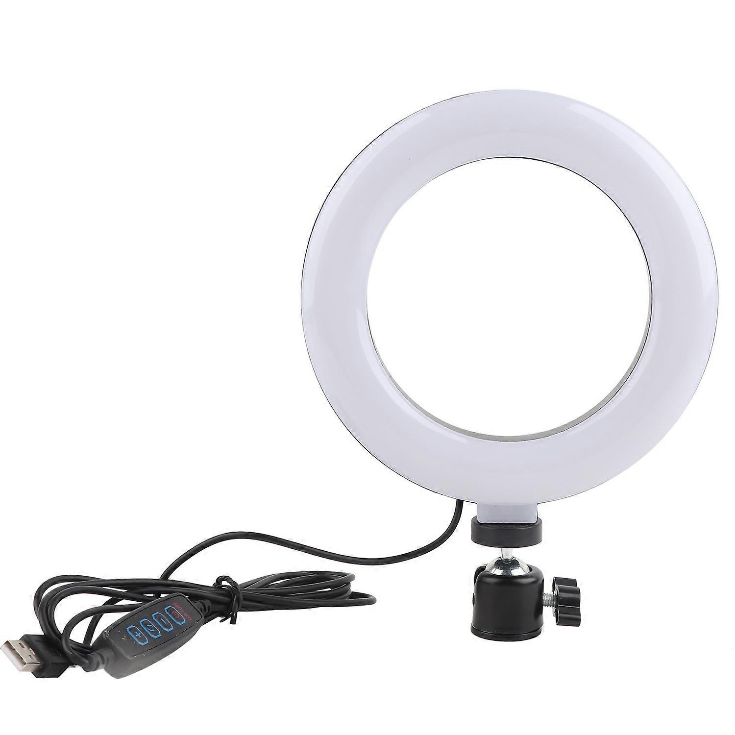 6 Inch Ring Shape Photography Lighting 3 Colors Adjustable Fill Light USB Interface
