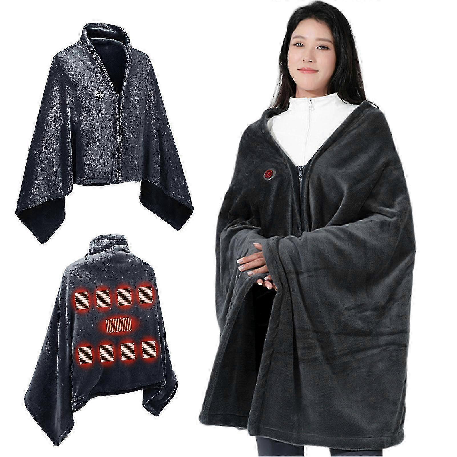 Heated Blanket Throw, Portable Heated Blanket, Usb Heated Blanket 3 Adjustable Temperature Warm Shawl, Heated Blanket For Women
