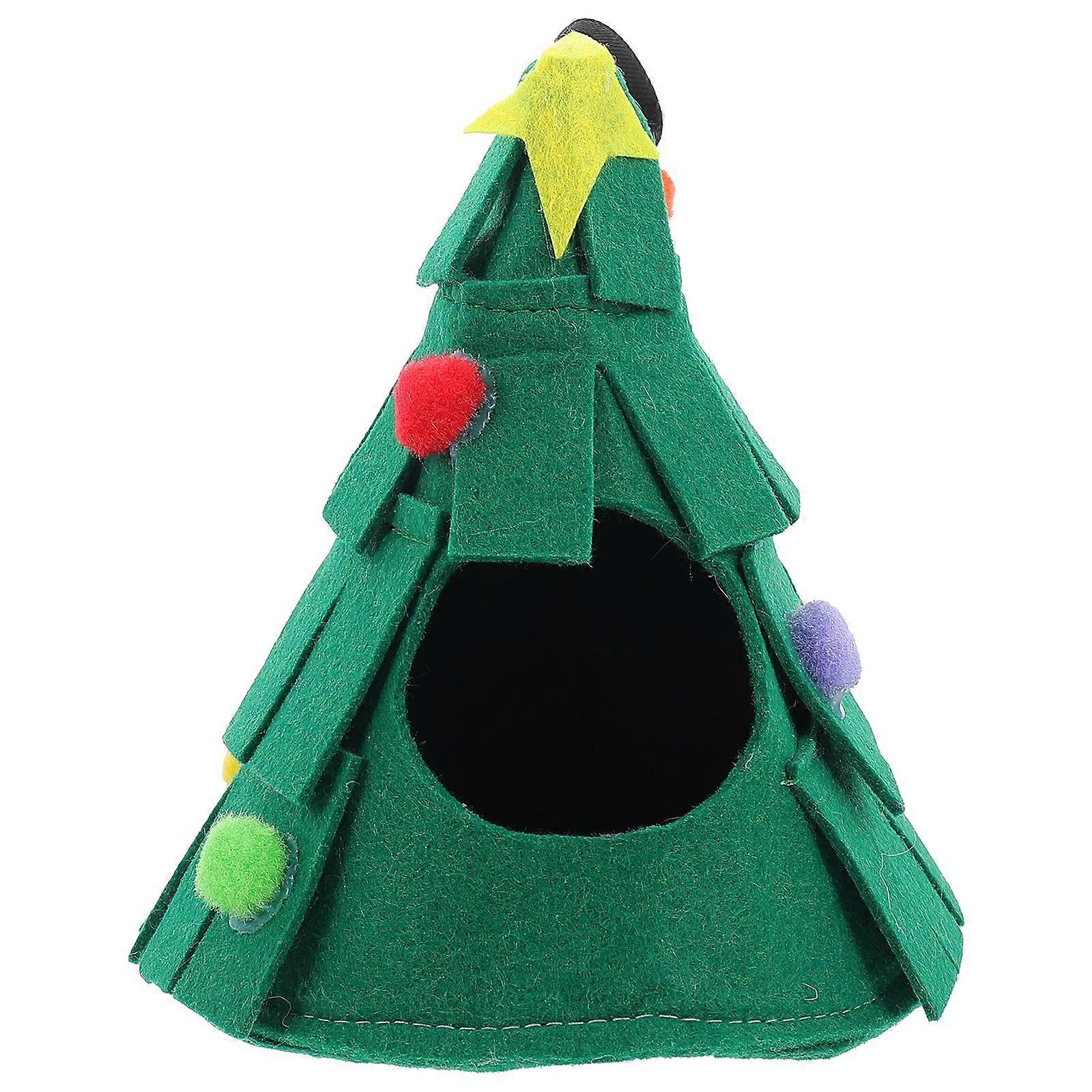 Hanging Hamster Nest Christmas Tree Shape Hamster Hammock Comfortable Pet House