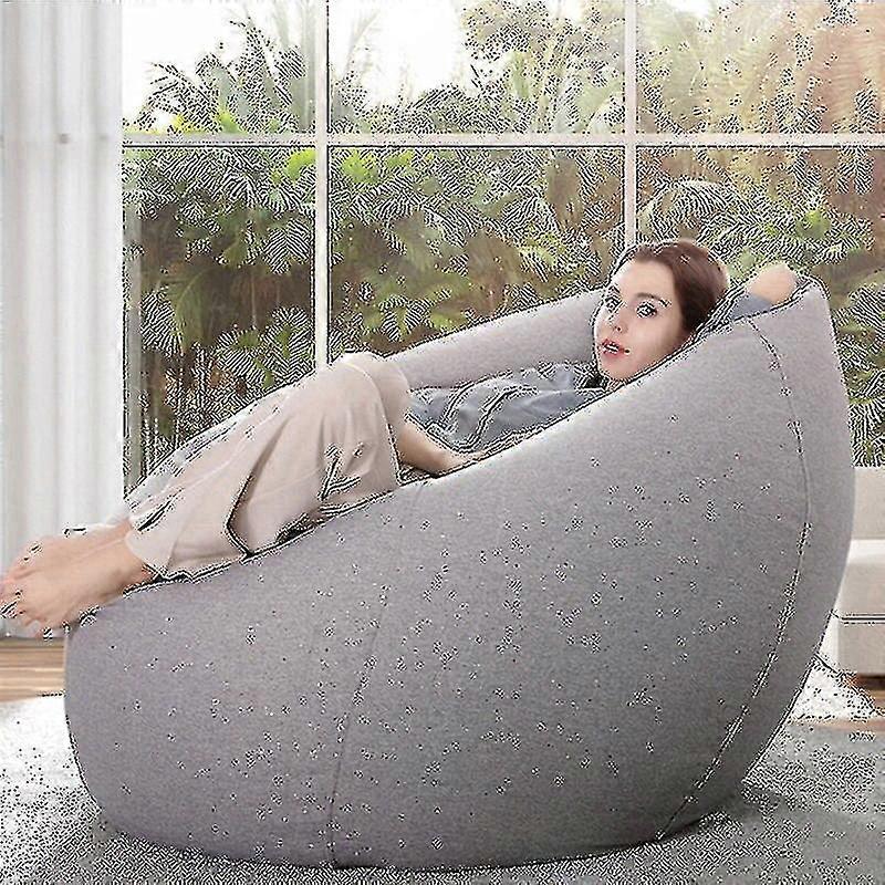 Lazy Classic Bean Bag Chair Sofa Covers with Linen Cloth for Multi-Size & Multi-Color Living Room Furniture without Filler