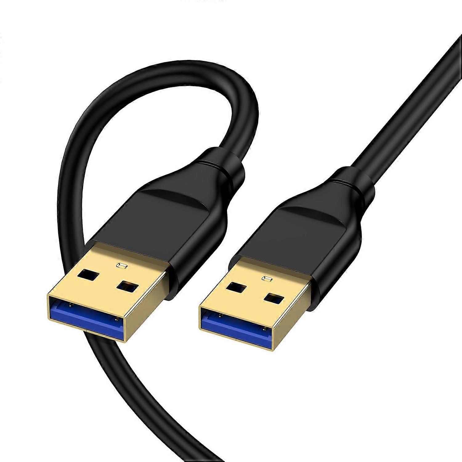 to Cable 6FT, USBA to USBA Cord Male to Male USB-Cable Double End USBCord USB3.0 A to A Data Transfer Cord for Hard Drive Enclosures, Computer PC Lapt