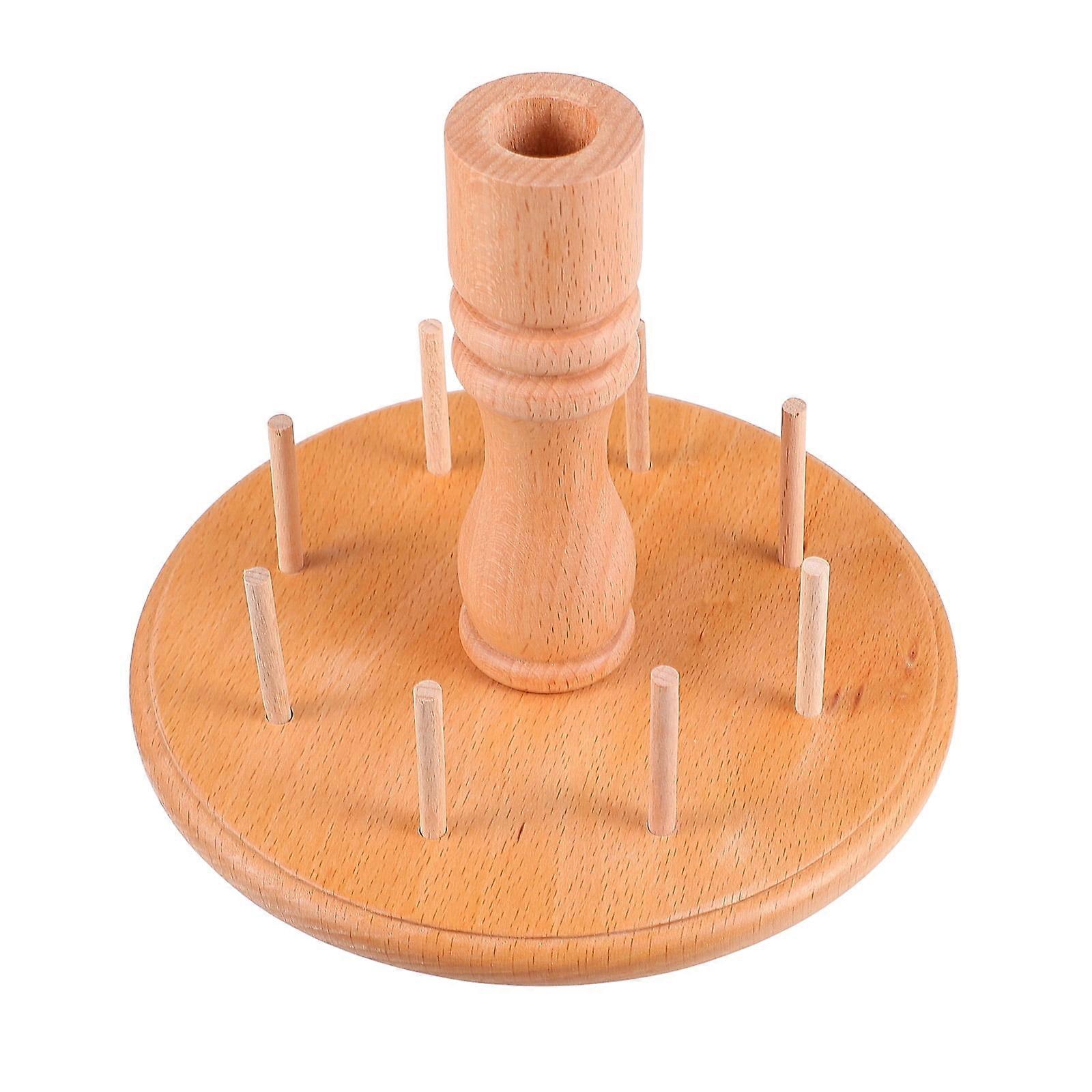 1Pc Wooden Spool Holder Universal 8-Spool Sewing Thread Holder Spool Organizer