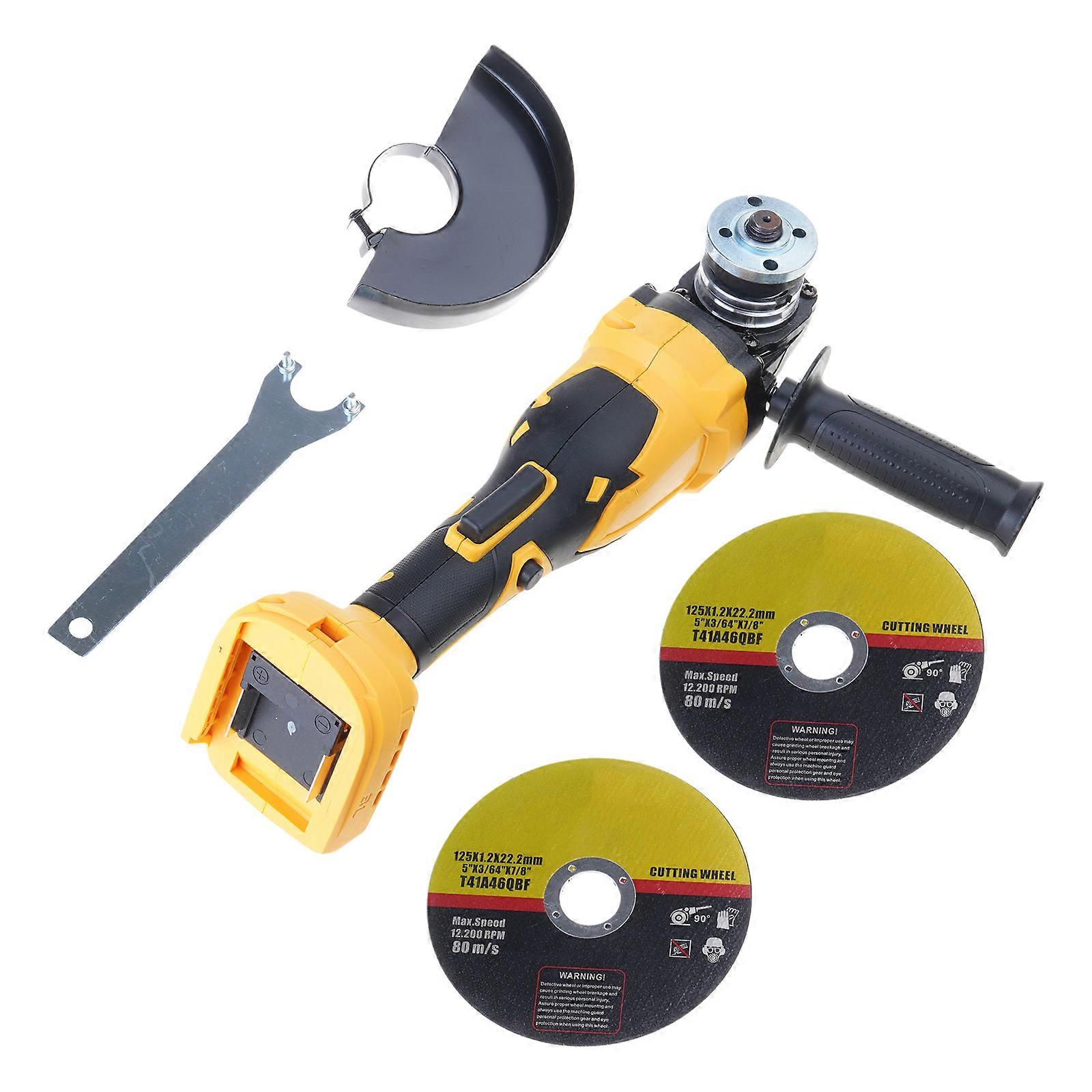 Cordless Angled Grinder Brushless Motor Efficient Cutting Grinding Machine Power Tool Rechargeable for DIY Projects Multicolor