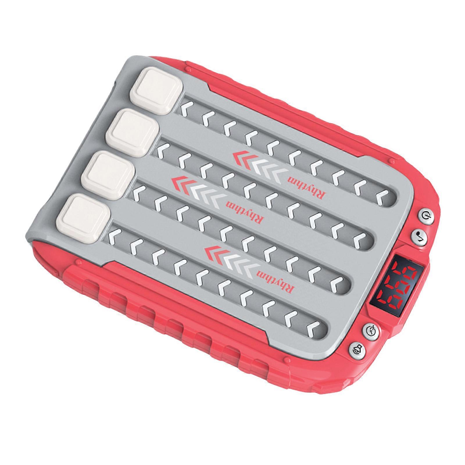 Exciting Rhythm Button Game For Children Improving Motor Skills, Developing Speed Skills With Fun Music And Bright Light   red