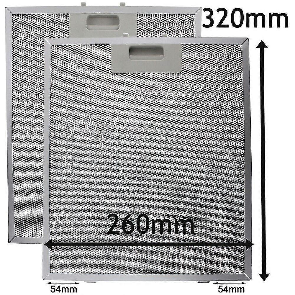 2 X Metal Mesh Filter Compatible With Cooke & Lewis Cooker Hood Vent Filters