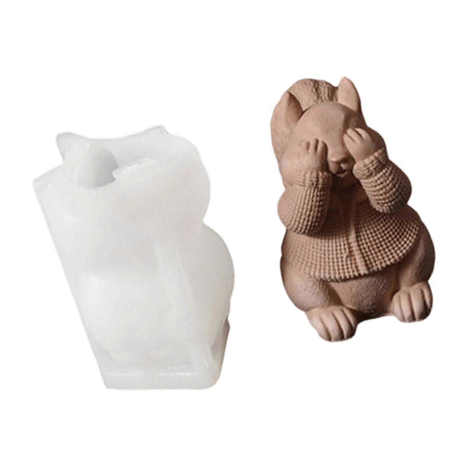 Christmas Squirrel Candle Making Mould Reusable Silicone Designs For Home Projects Multicolor