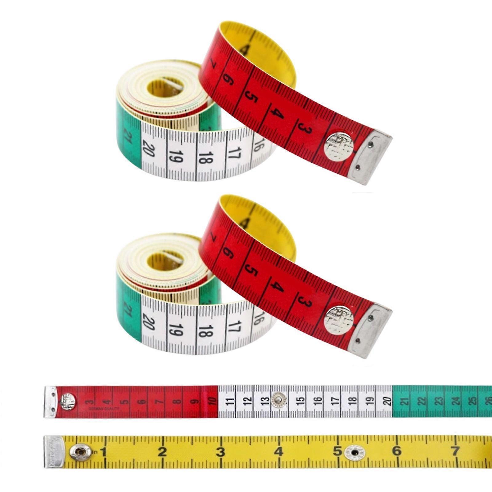1.5M 60inch Reinforced Tape Measure With Quick Releases Snaps For Professional Renovations And Crafting Tasks Multicolor