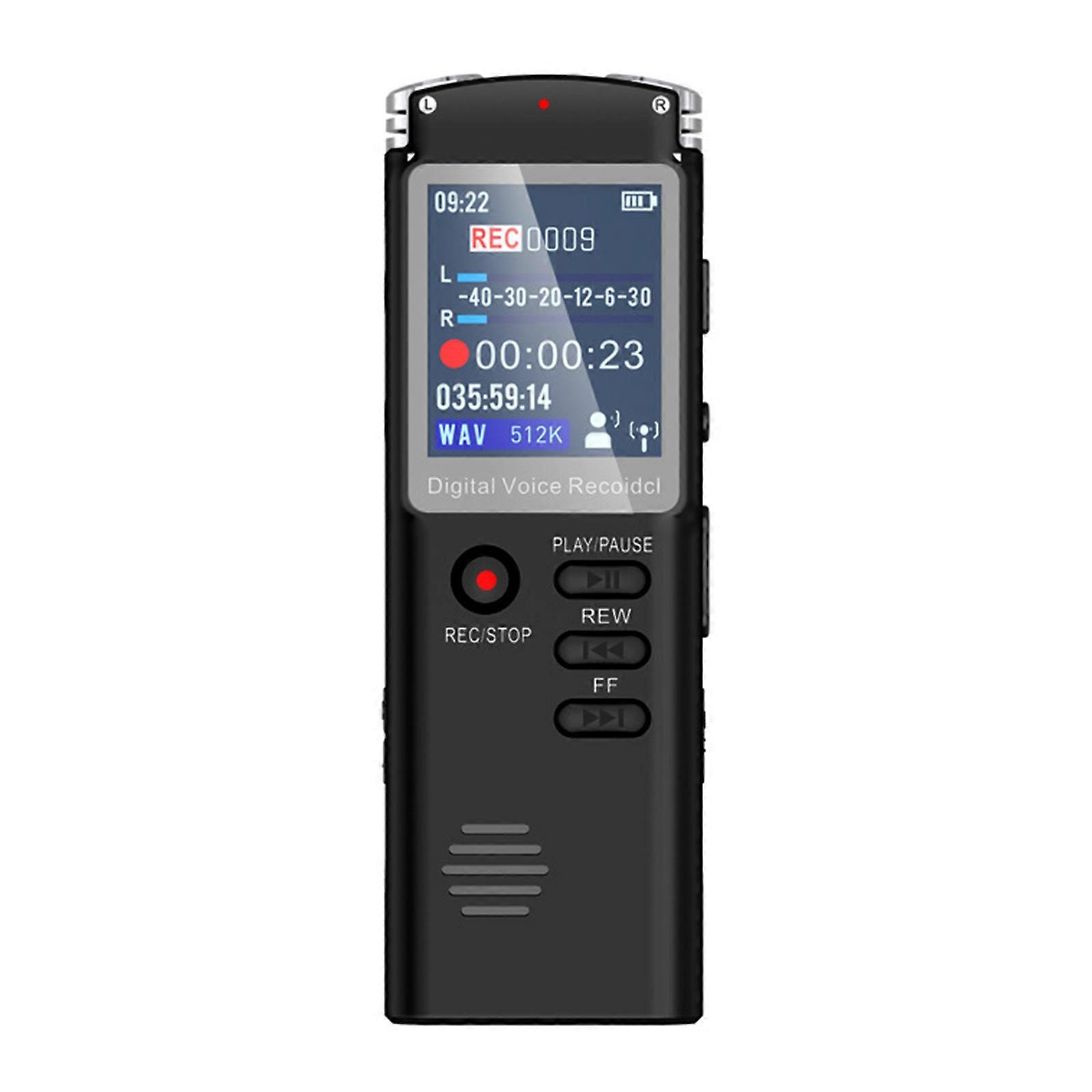 Professional Voice Manage‌d Taping Device 1536kbps 64GB Memory Portable Player One Button Operation USB C Charging Lecture Tape Multicolor